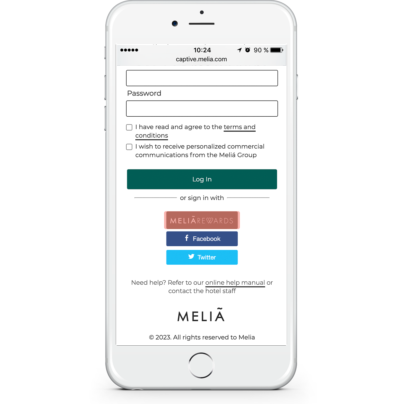 Access via melia rewards