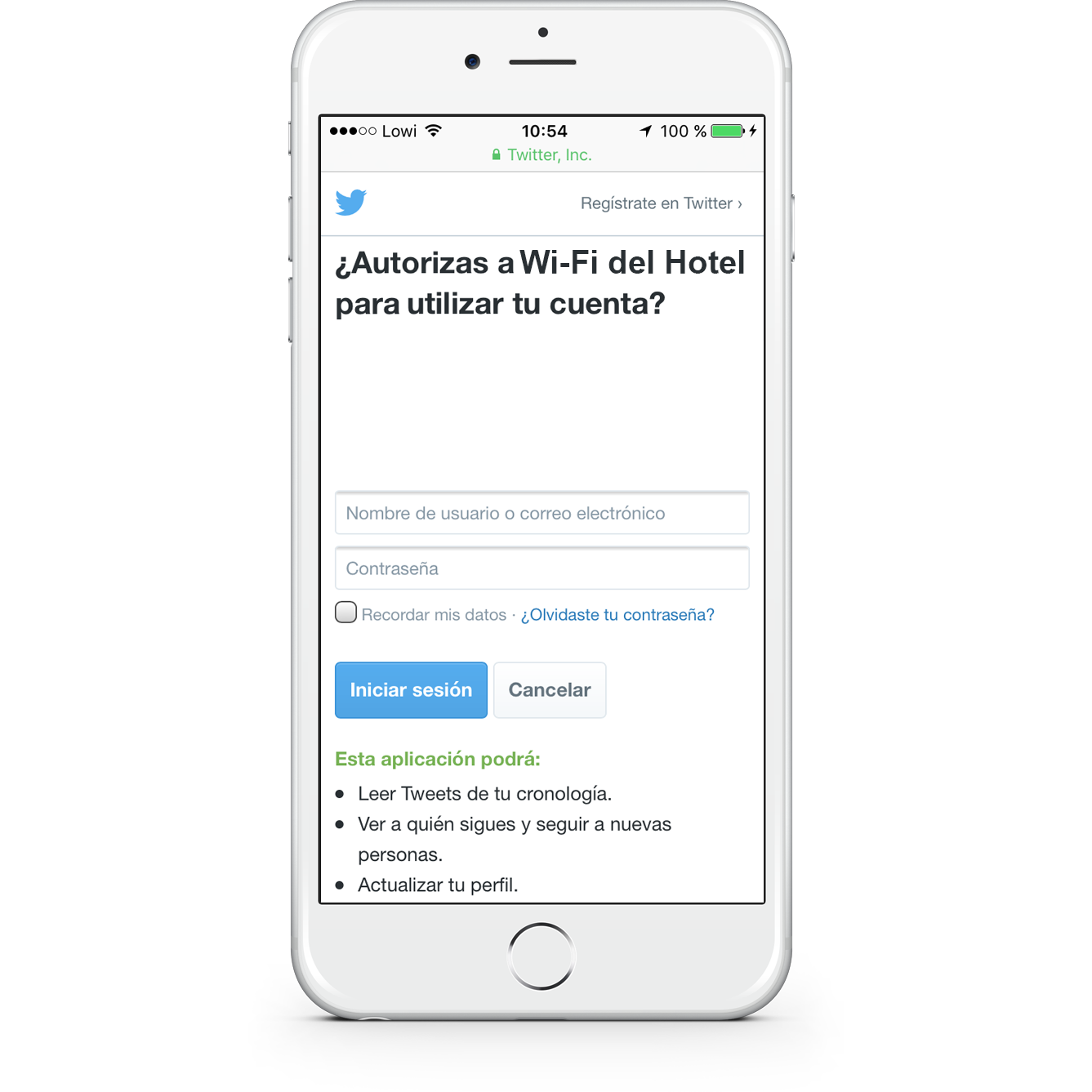 Twitter registration