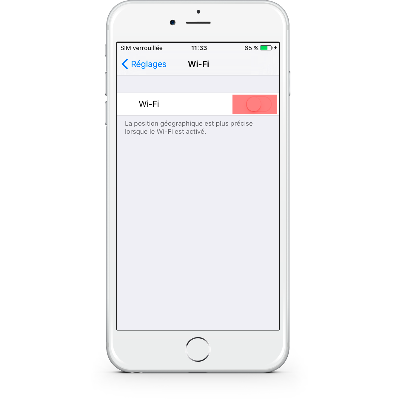 Option 1 - éteindre allumer le wifi