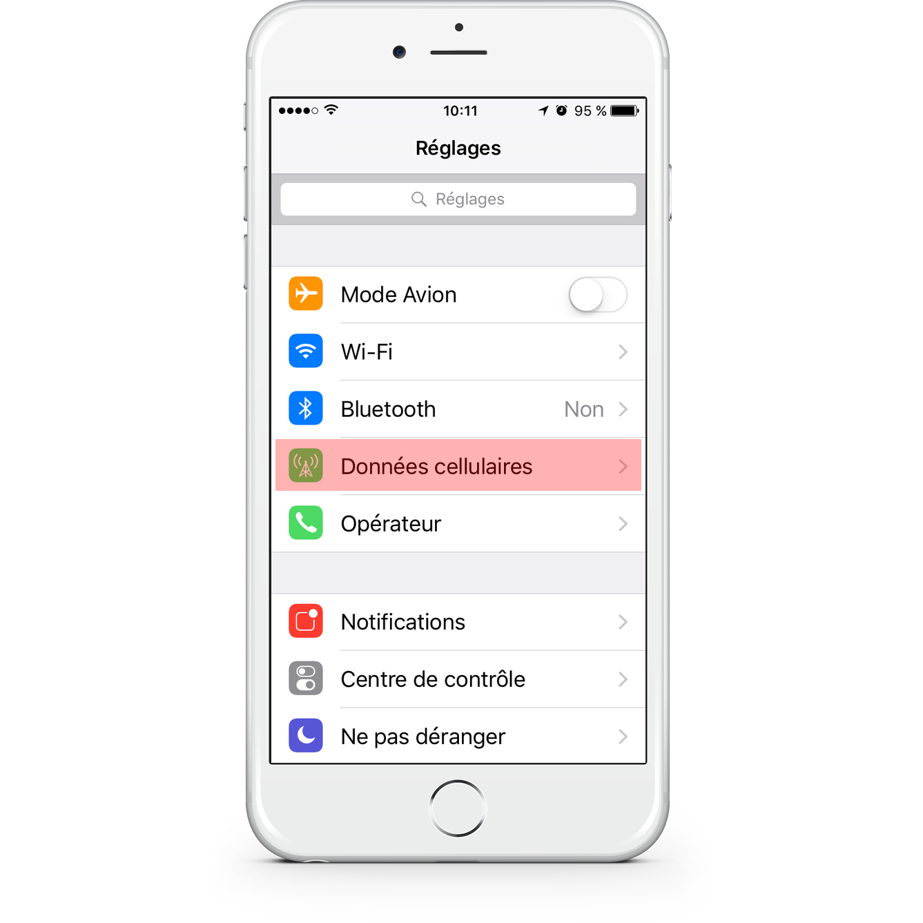 Option 4 - Désactiver l`interrupteur vers les réseaux mobiles