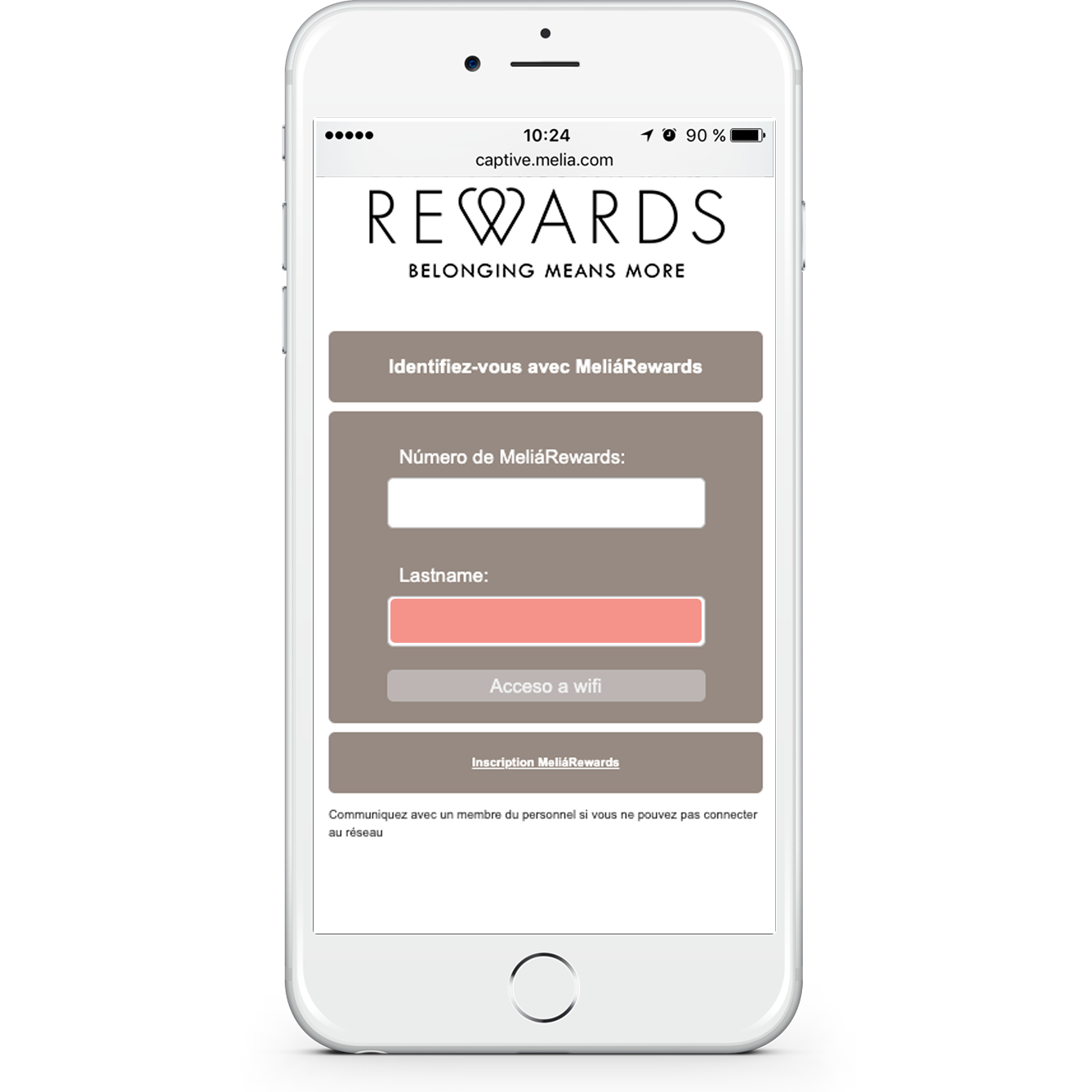 Accès par melia rewards